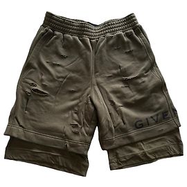 Shorts in cotone strappati Givenchy verde oliva Verde oliva