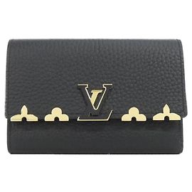 Portefeuille Compact Capucines en Taurillon Louis Vuitton Noir