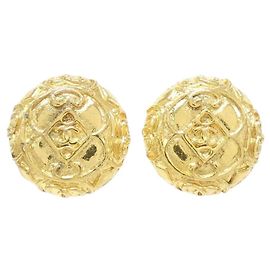 Boucles d'oreilles clips en or Chanel Doré
