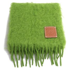 Sciarpa in mohair con frange Anagram LOEWE Verde