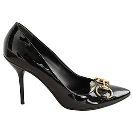 Gucci Talons vitello vernice soft nero noirs Noir