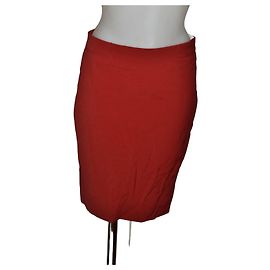 Gonna Zara rossa lunga al ginocchio S Rosso