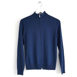Loro Piana 28 Matches Zip-Up Cardigan Marineblau