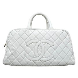 Chanel Gepolstertes Zeitloses Weiß
