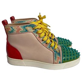 Baskets Christian Louboutin en cuir multicolore Multicolore