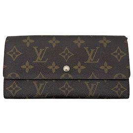 Louis Vuitton Vintage Brown Monogram Canvas Sarah Wallet Brown