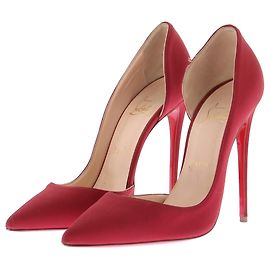 Christian Louboutin Escarpins rouges "Iriza" satinées Rouge