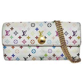 Louis Vuitton Monogram Multicolore Cartera Blanca Blanco