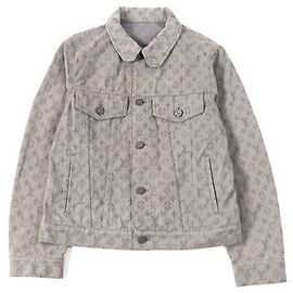 Louis Vuitton Monogram Cotton Polyester Denim Jacket Grey