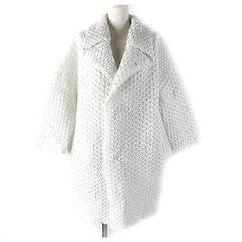 ISSEY MIYAKE Dampfplissierter Polyester-Baumwollmantel Grau