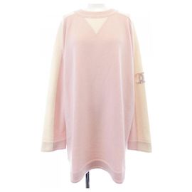 Robe en cachemire Chanel LOOK28 Rose Blanc