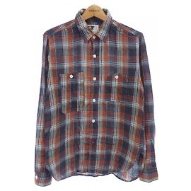 Autre Marque Engineered Garments Check Shirt Brown Orange