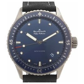Orologio da uomo Blancpain Fifty Fathoms Bathyscaphe con quadrante blu Altro