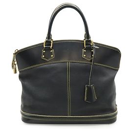 Louis Vuitton Suhali Lockit MM Tote Bag Schwarz