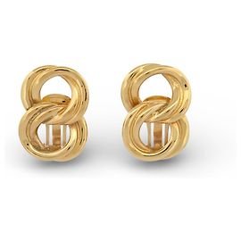 Céline BRINCOS VINTAGE CELINE EM METAL DOURADO ENTRELAÇADOS Dourado