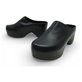 NEUE GIVENCHY G CLOGS BEZOOSE1DE SABOTS 40 SCHWARZ LEDER MULES SCHUHE Schwarz