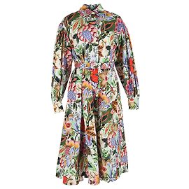 Vestido maxi de algodão multicolorido com estampa floral Etro Multicor