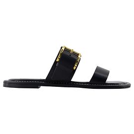 Buckle Sandals - AMI Paris - Leather - Black Black