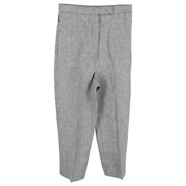 Max Mara Hose aus grauem Leinen Grau