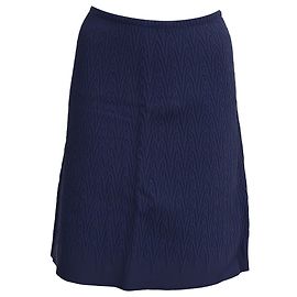 Gonna Texturizzata Alaïa Lunghezza Ginocchio in Viscosa Blu Blu