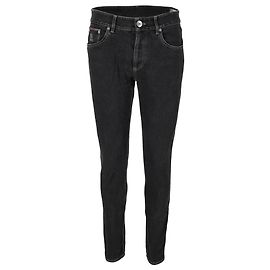 Jeans de denim preto em algodão slim-fit Brunello Cucinelli Preto