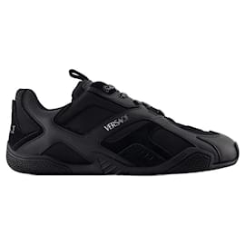 Baskets - Versace - Cuir - Noir Noir