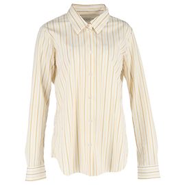 Camisa de botones a rayas Dries Van Noten en algodón amarillo Amarillo
