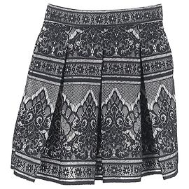 Jupe mini plissée en dentelle Maje en polyamide noir Noir