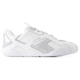 Baskets - Versace - Cuir - Blanc Blanc