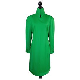 Vestido verde vintage de lã Genny Verde