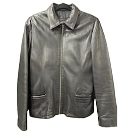 Autre Marque Black zip-up leather jacket Black
