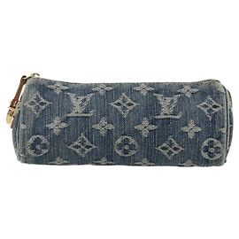 Louis Vuitton Speedy Pochette Denim GM Blu