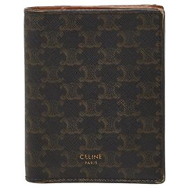 Céline Portefeuille Compact Celine Triomphe Marron Noir