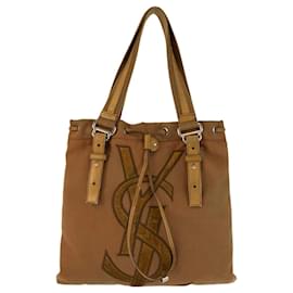 Sac fourre-tout en toile marron YSL Kahala vintage Yves Saint Laurent Marron