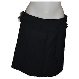 Chloé Black Wool Mini Skirt Black