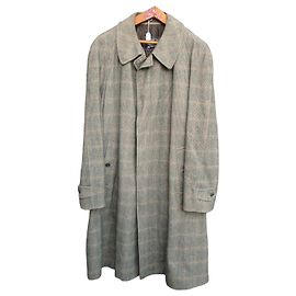 Abrigo Burberry de tweed gris estampado Príncipe de Gales Gris