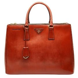 Prada Galleria Handbag in Red Patent Leather Red