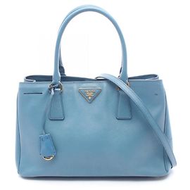 Bolsa Tote Galleria Saffiano Lux da Prada Azul