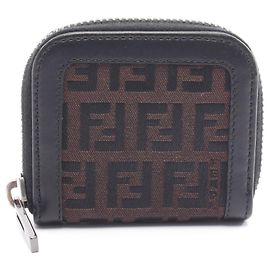 Monedero Fendi Zucca Castaño Negro