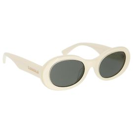 Óculos de sol GUCCI de plástico brancos Auth BA10540A Branco