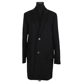 Apc Black Wool Coat Size 36 Black