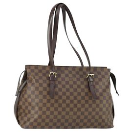 LOUIS VUITTON Bolsa Tote Chelsea Damier Ebene N51119 LV Auth 169364 Damier ebene