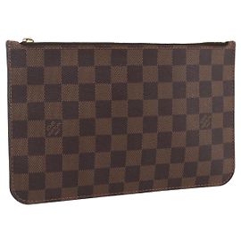 LOUIS VUITTON Damier Ebene Neverfull MM Pouch LV Auth BA10773 Damier ebene
