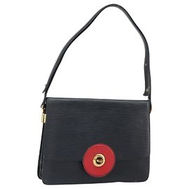LOUIS VUITTON Borsa a Spalla Epi Free Run Bicolore Rosso Nero M52417 LV Auth 169843 Nero Rosso