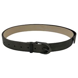 Brunello Cucinelli Gunmetal Metallic Monili Bead Embellished Leather Belt Metallic