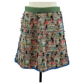 Saia CHANEL Tweed Multicolor CC Auth 170807V Multicor