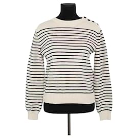 Céline Weißer Pullover Weiß