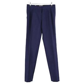 Balenciaga Blue Wool Straight Pants Blue