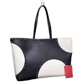 Sac Tote Rockstud VALENTINO GARAVANI Noir Écru