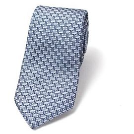 Cravatta in seta Hermès in blu e grigio Marrone Blu